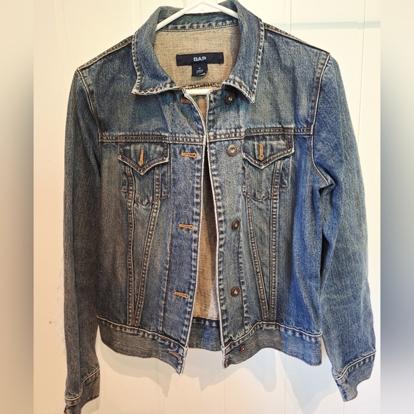 GAP Jackets & Blazers - GAP Women's Classic Blue Jean Jacket w/ Lace Trim Very Good Condition Size M